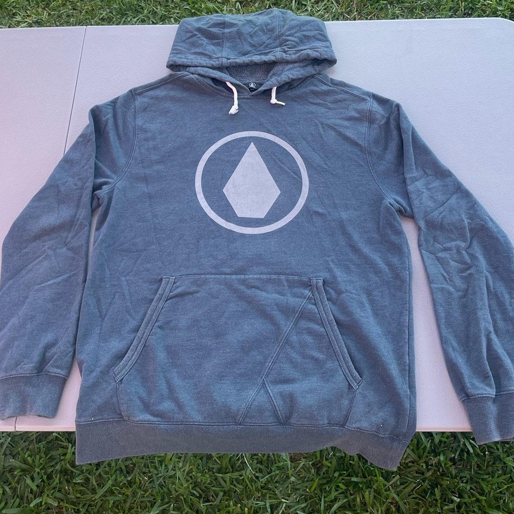 Volcom pull over hoodie Size Medium Blueish Grey